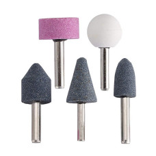 '-5 Pcs Shank Abrasive Mounted Stone (Multicolour)