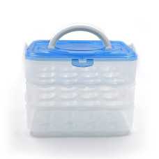 3-Layer Plastic Refrigerator Egg Storage Box (36 Grid)