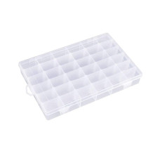 36 Grids Clear Plastic Organizer Box with Adjustable Compartment Dividers, Jewellery Storage Organizer Collection Box (1 pc )