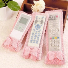 3pc Remote Cover with Bow Knot for TV, Air Conditioner, D2H, DTH Remote Control Dust Cover