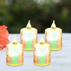 4 Pc Flameless and Smokeless Decorative Melting Candles LED Tea Light