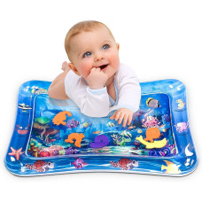 Baby Water Mat Inflatable Baby Play Mat Activity Center for Infant Baby Toys 3 to 15 Months, Baby Gifts for Boys Girls(Assorted Design)