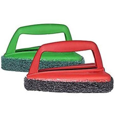 Bathroom Brush with abrasive scrubber for superior tile cleaning