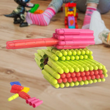 Bullet Blocks for Intelligent Kids Creative Bullets Shaped Building Blocks (Approx 88 Pcs)