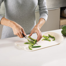 Chop & Drain Vegetables Fruits Chopping Board Sleek Knife