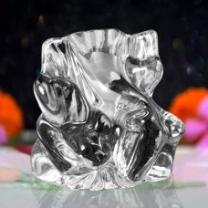 Crystal Glass Ganesha Idol for Home, Office and Car Dashboard