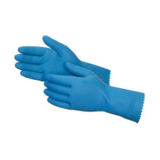 Cut Glove Reusable Rubber Hand Gloves (Blue) - 1 pc