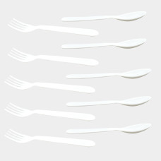 Dinnerware Cutlery Premium Plastic Spoon And Fork Set - 10 pcs