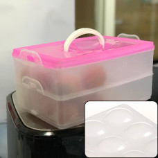 Double Layer 24 Grid Egg Storage Box for Egg Storage Container