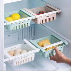 EXPANDABLE ADJUSTABLE MULTIPURPOSE FRIDGE STORAGE BASKET ( 2 pc )