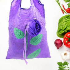 Foldable Nylon Shopping Bag (Rose Design): Reusable, Eco-Friendly (1 Pc)