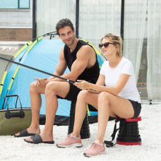 Foldable Retractable Height Adjusting Stool Space Saving Telescopic Stool for Fishing Hiking Stool for Adults and Kids.