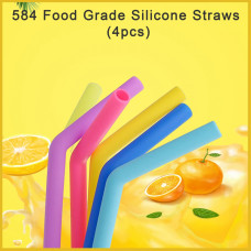 Food Grade Silicone Straws (4pcs)