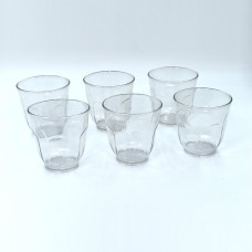 Ganesh Lily glass Break Resistant plastic set of 6Pcs (300 Ml)