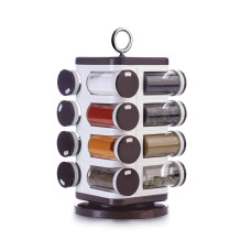 Ganesh Multipurpose Revolving Spice Rack With 16 Pcs Dispenser each 100 ml Plastic Spice ABS Material 1 Piece Spice Set 1 Piece Spice Set  (Plastic)