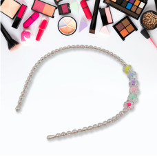 Hair Accessories Metal Handmade Colorful beads With Pearls Fancy Party Hairband (1 Pc / Mix Design)