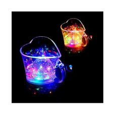 Heart Shape Activated Blinking Led Glass Cup