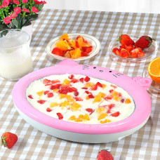 Ice-Frying Machine, Mini Ice Machine for Summer with Cartoon design Home Fried Ice Cream Machine