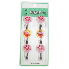 Multipurpose Self Adhesive Plastic Wall Hooks - 6 pcs