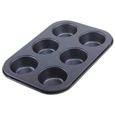Non-Stick Reusable Cupcake Baking Slot Tray for 6 Muffin Cup