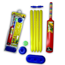 Plastic Cricket Set with Stump,Ball and Bat Kit
