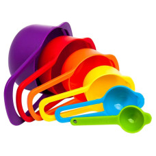 Plastic Measuring Spoons for Kitchen (6 pack)
