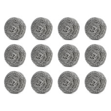 Round Shape Stainless Steel Ball Scrubber (Pack of 12)