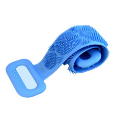 Silicone Body Back Scrubber Double Side Bathing Brush for Skin Deep Cleaning