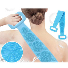 Silicone Body Back Scrubber Double Side Bathing Brush for Skin Deep Cleaning, Scrubber Belt