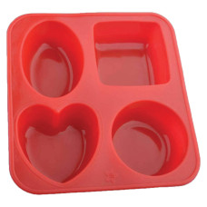 Silicone Circle, Square, Oval and Heart Shape Soap And Mini Cake Making Mould