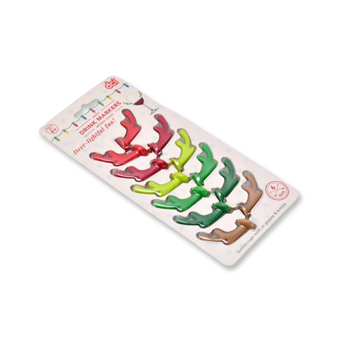 Silicone Deer Drink Marker, Safe 16PCS Wine Glass Identification Tag Lightweight Unique Durable for Party