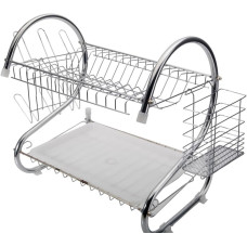 STAINLESS STEEL RECTANGLE DISH DRAINER RACK / BASKET WITH DRIP TRAY