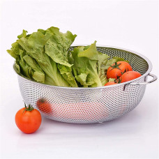 Stainless Steel Rice Vegetables Washing Bowl Strainer Collapsible Strainer.