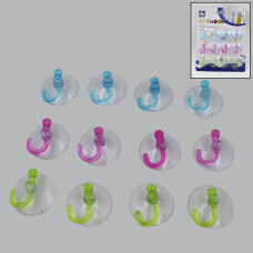 Transparent Rubber Vacuum Sucker Hooks Hanger Strong Suction Cup (12 Pc)