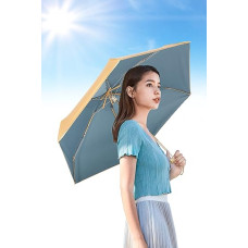 Travel Pocket Mini Umbrella, Protective Bag, Mobile Size Box of Umbrella, Automatic Sunny Rain Compact Umbrella, Sunscreen Quick-Drying Small Umbrella, Mini Compact Travel Folding Umbrellas