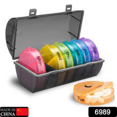 Weekly Pill Organizer 2 Times a Day Travel 7 Day Pill Box Twice a Day Daily Medicine Pill Case with Large Compartments