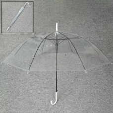 White Transparent  Long Umbrella (1 Pc)