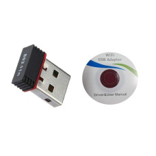 Wi-Fi Receiver Wireless Mini Wi-Fi Network Adapter with with Driver Cd For Computer & Laptop And Etc Device Use